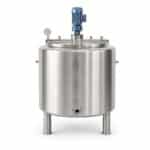 1000 Gallon Jacketed Mixing Tank with Dual Agitators and High Shear Disperser - Image 6