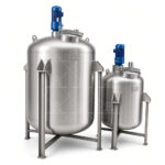 Vacuum Cosmetic Cream Mixing Tank with Homogenizer and Scraper Agitator