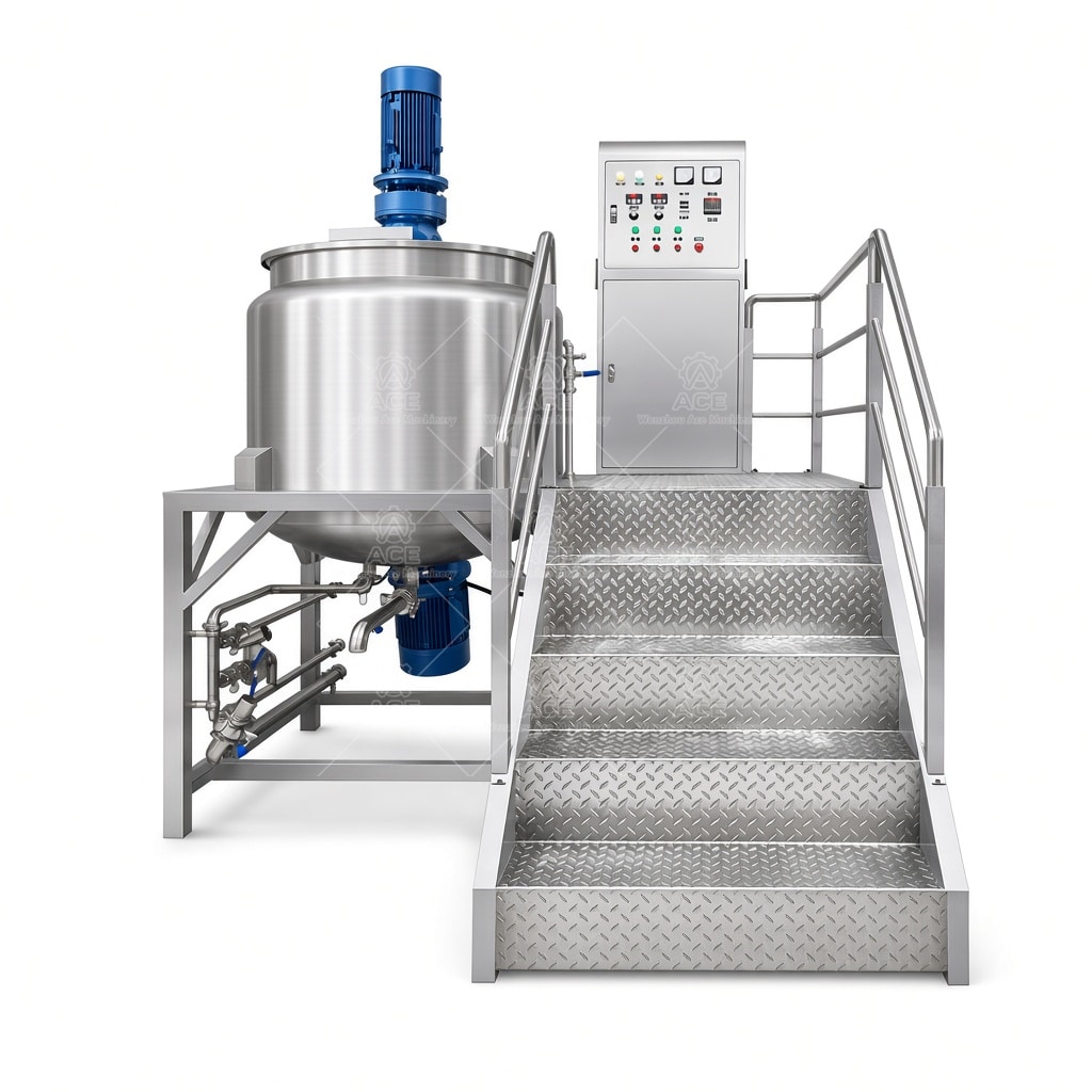 A_1152.jpg 300L 500L Vakuový emulgační mixer na krém, mast a majonézu - Obrázek 1