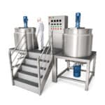 500L Heated Vacuum Emulsifying Homogenizer Mixer for Mayonnaise and Sauce - Image 4