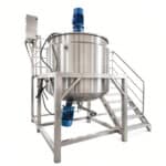 Misturador Emulsificante a Vácuo de 500 L com PLC, Elevação Hidráulica e Agitador de Fita - Imagem 4