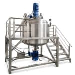 Mélangeur homogénéisateur sous vide de 500 L avec élévateur hydraulique pour crèmes et shampoings