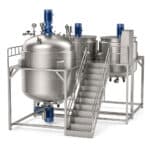 1000L 2000L Stainless Steel Cosmetic Mixing Machine Homogenizer