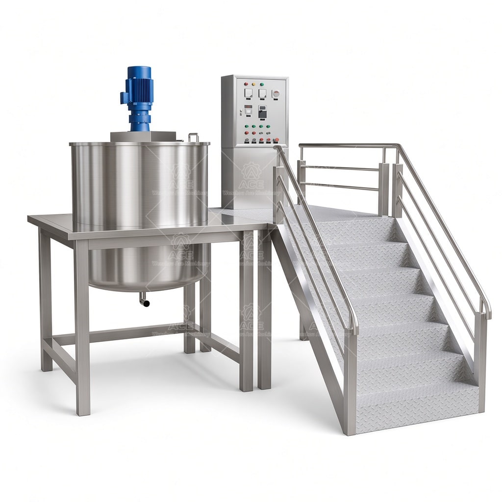 A_1245.jpg 200L 316L Máy trộn kem mỹ phẩm, gel và xà phòng lỏng với động cơ bánh răng - Ảnh 1