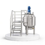 Misturador Homogeneizador Emulsificante a Vácuo de Grau Alimentício de 120L para Creme e Loção - Imagem 3
