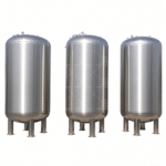 Vertical Stainless Steel Pressure Vessel Tank with Level Gauge & Insulation - Image 3