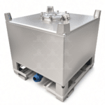 ถัง IBC สแตนเลส 1000L พร้อมกรอบสำหรับการจัดเก็บอุตสาหกรรม - รูปที่ 2