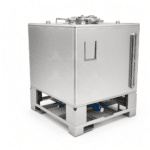 304/316L Kontainer IBC Stainless Steel 1000L untuk Penyimpanan Kimia - Gambar 2
