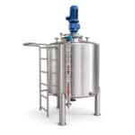 เครื่องปฏิกรณ์แบบไหลพลักแจ็คเก็ตสแตนเลส 1000L สำหรับการผสมเคมี
