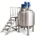 Reactor de tanque agitado de acero inoxidable 316L con chaqueta de 500L-10000L para producción de síntesis química de adhesivos de polímero de resina