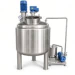 500L Stainless Steel 304 Chemical Batching Tank Mobile Vacuum Jacketed Reactor