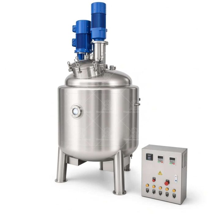 ASME Sertifioitu SS316L 6300L Kaksoisvaippareaktori PLC Lämpö- ja Jäähdytys - Kuva 4