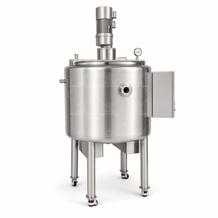 ASME-sertifioitu SS316L 6300L kaksinkertainen takki reaktori PLC-lämmityksellä ja jäähdytyksellä - Kuva 5