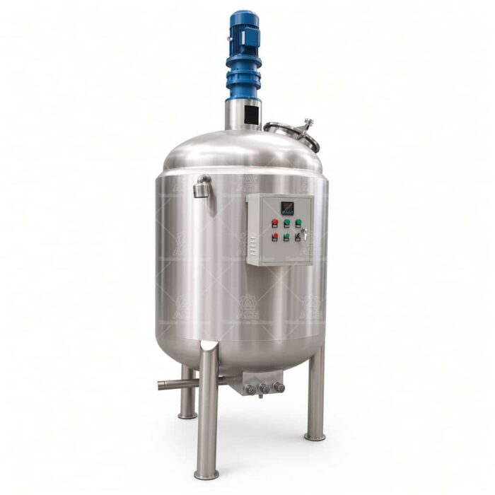 ASME-sertifioitu SS316L 6300L kaksinkertainen takki reaktori PLC-lämmityksellä ja jäähdytyksellä - Kuva 6