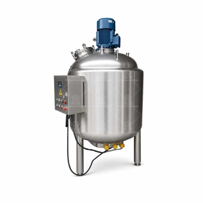 Tanque de Mezcla de Acero Inoxidable Industrial con Sistema de Control PLC Reactor de Agitador Aislado para Alimentos Químicos Biotecnológicos - Imagen 4