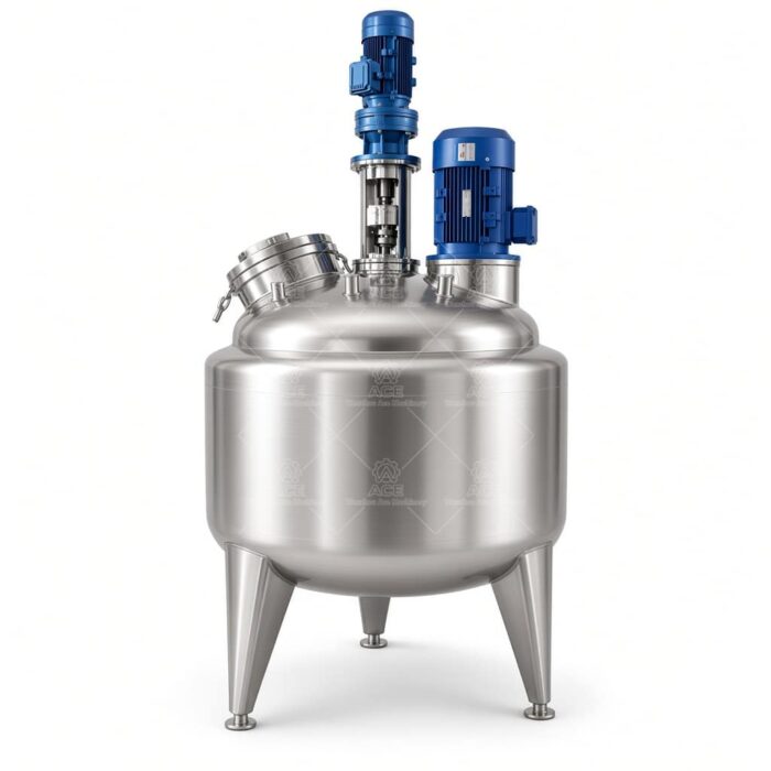 Tanque de Mezcla de Acero Inoxidable Industrial con Sistema de Control PLC Reactor de Agitador Aislado para Alimentos Químicos Biotecnológicos - Imagen 6