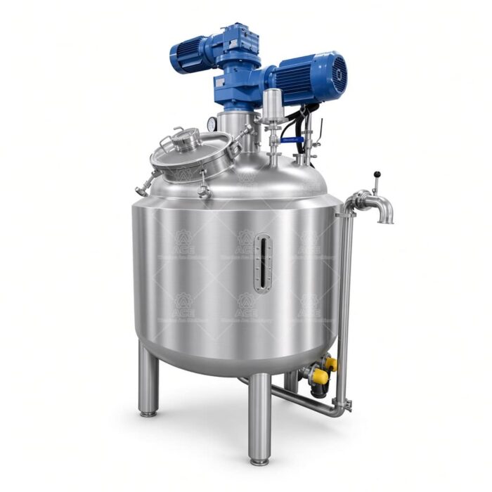 Umhüllter Edelstahl-Mischbehälter-Reaktor mit Rührmotor, Heizung & Kühlung für die chemische und Lebensmittelindustrie – Bild 3