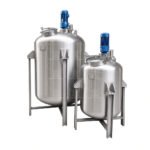 Tangki Reaktor Stainless Steel Saniter dengan Kepala Dished Nozzle Flanged