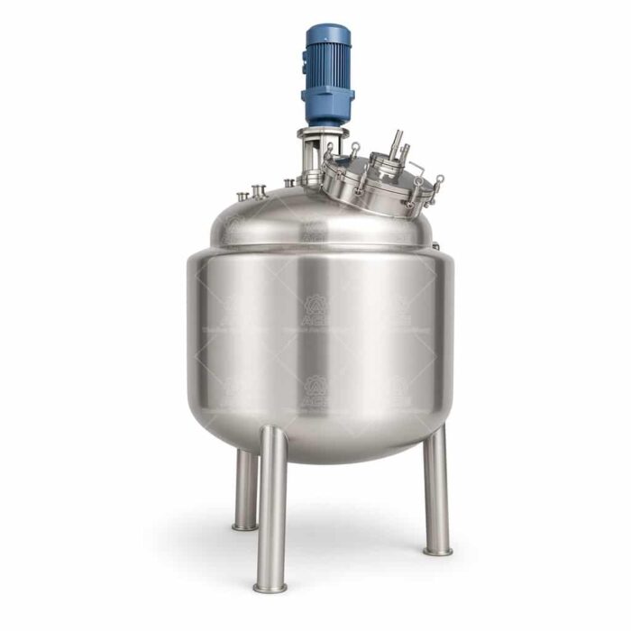 Stainless Steel Reactor with Agitator, Pressure Gauge & Temperature Control for Chemical Industry - Image 5