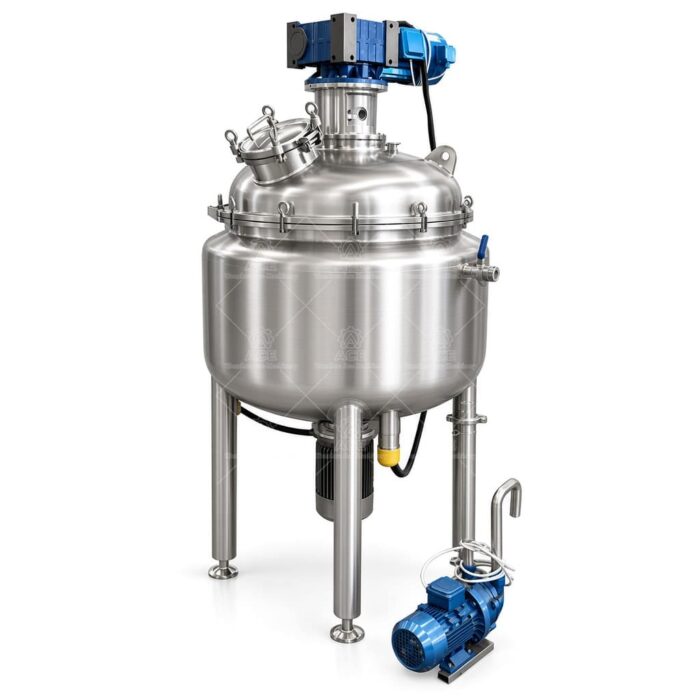 Custom Stainless Steel Vacuum Dispersion Stirring Reactor for Chemical Mixing - Image 5