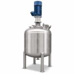 Custom Polished Stainless Steel Mixing Reactor with Gearbox & Jacket for Silicone Sealant - Image 3