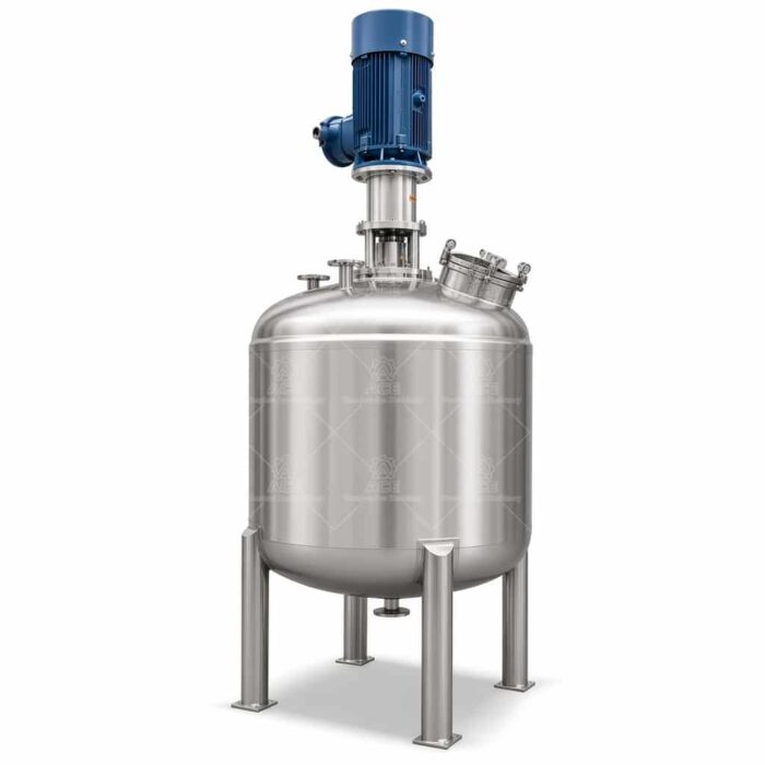 Custom Polished Stainless Steel Mixing Reactor with Gearbox & Jacket for Silicone Sealant - Image 3