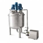 Reactor de emulsificación industrial calentado con agitación superior y homogeneizador de tanque inferior - Imagen 2