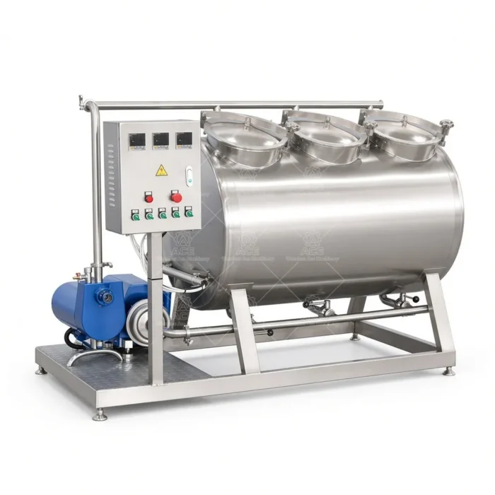 2000L 4-Vessel Jacketed CIP Station for Beer and Beverage Plants - Image 3