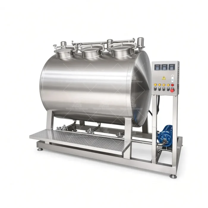Carrito CIP alcalino de dos tanques con calentamiento eléctrico para limpieza de cervecería - Imagen 4