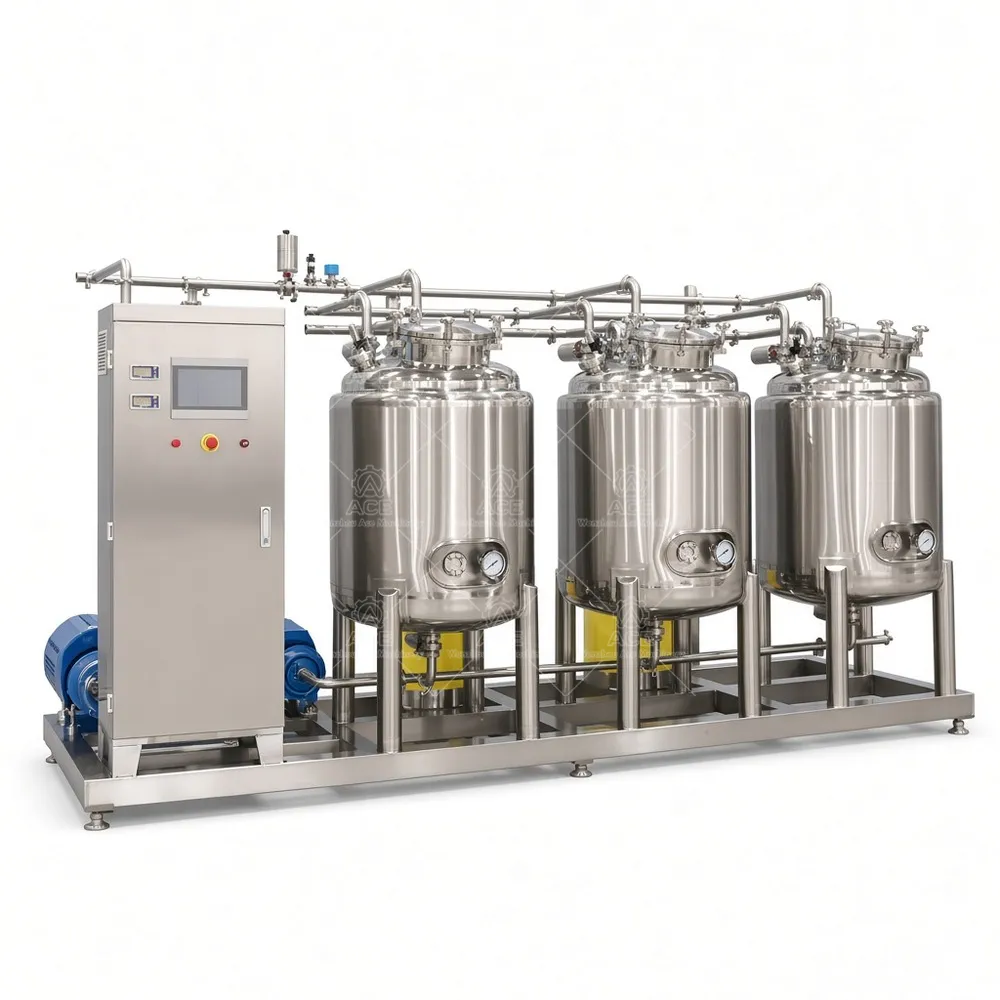 Portable CIP System for Stainless Steel Tanks Small Mobile Cleaning Skid