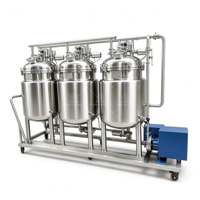 Automatic 3 Vessel CIP Cleaning System with Portable CIP Pump - Image 5