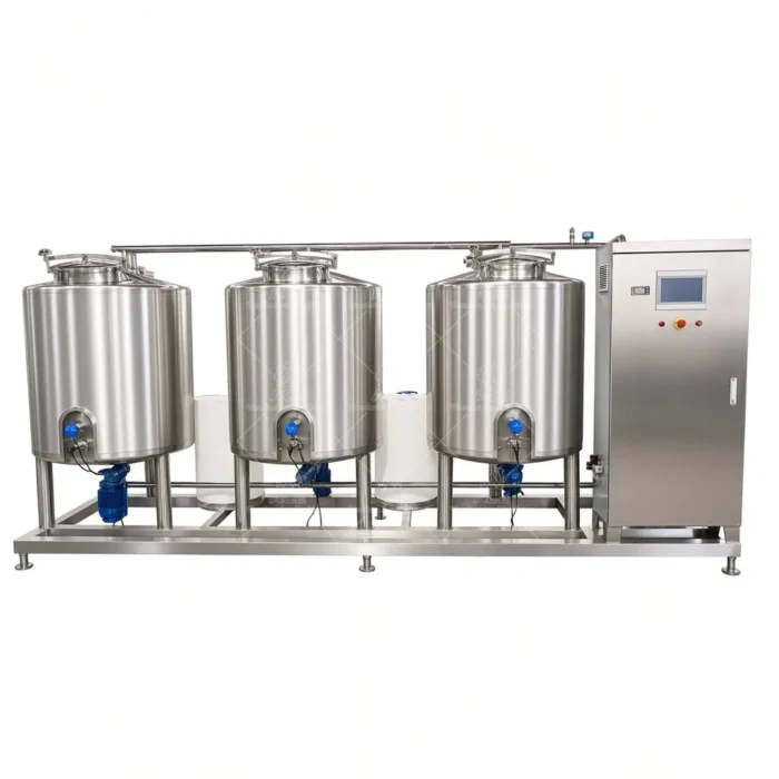100L 304/316L Mobile Dual Tank CIP Cleaning System for Beverage & Dairy - Image 3