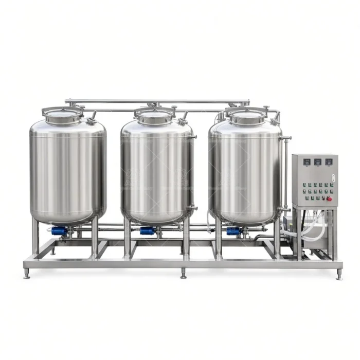 100L 304/316L Mobile Dual Tank CIP Cleaning System for Beverage & Dairy - Image 5