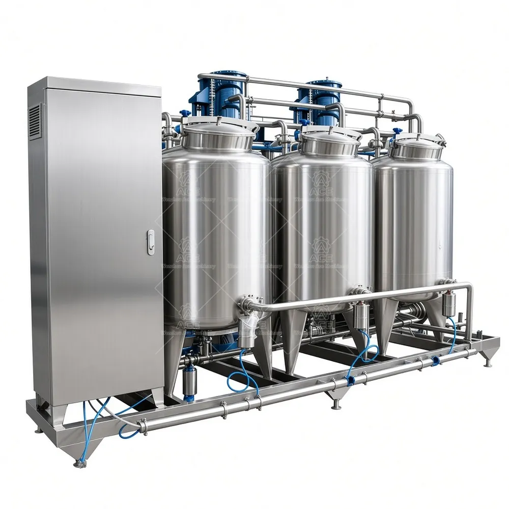 Double-Tank Beverage CIP Cleaning System | Pipeline CIP Machine