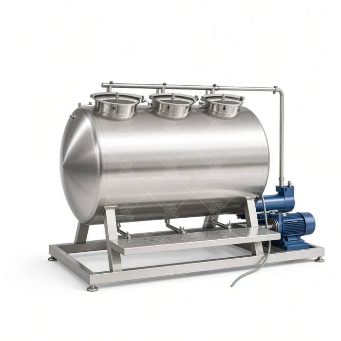 Integrated Stainless Steel CIP System – Pneumatic Explosion-Proof Tank Cleaning - Image 5