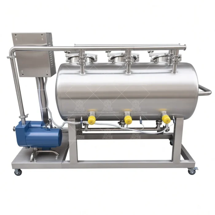 Stainless 100L Double-Tank CIP Cleaning Machine for Dairy, Beer & Beverage - Image 4