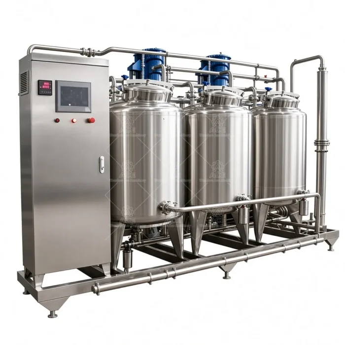 Fully Automatic Mobile 3-Tank Stainless Steel CIP System for Beverage & Dairy - Image 5