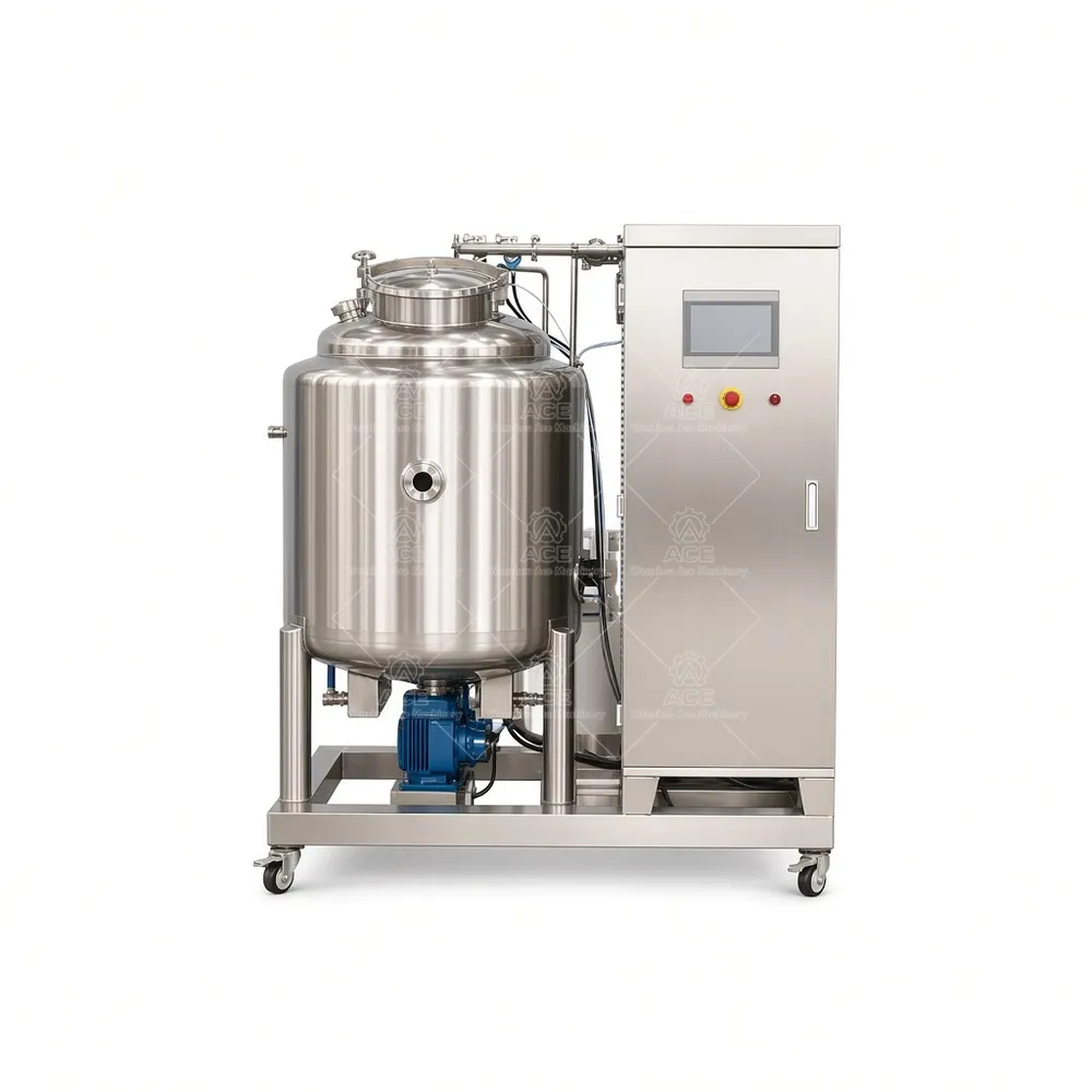 Stainless 100L Double-Tank CIP Cleaning Machine for Dairy, Beer & Beverage