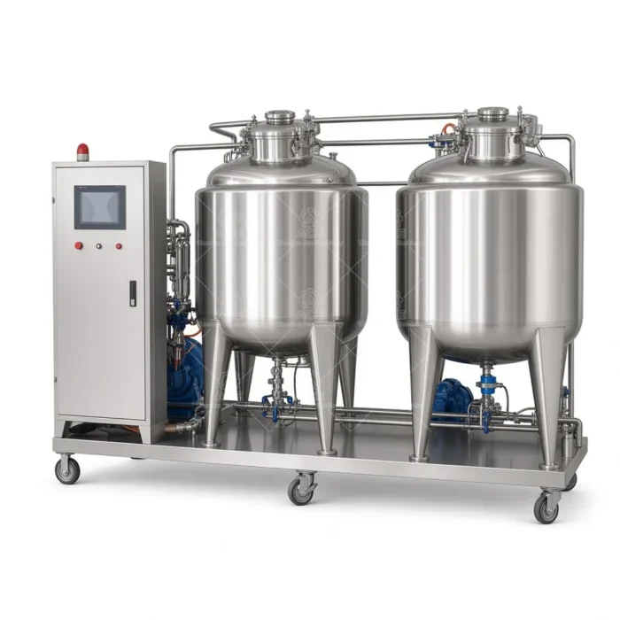Factory Automatic Stainless Steel CIP Cleaning Cart with Pump and Sterilizer - Image 2