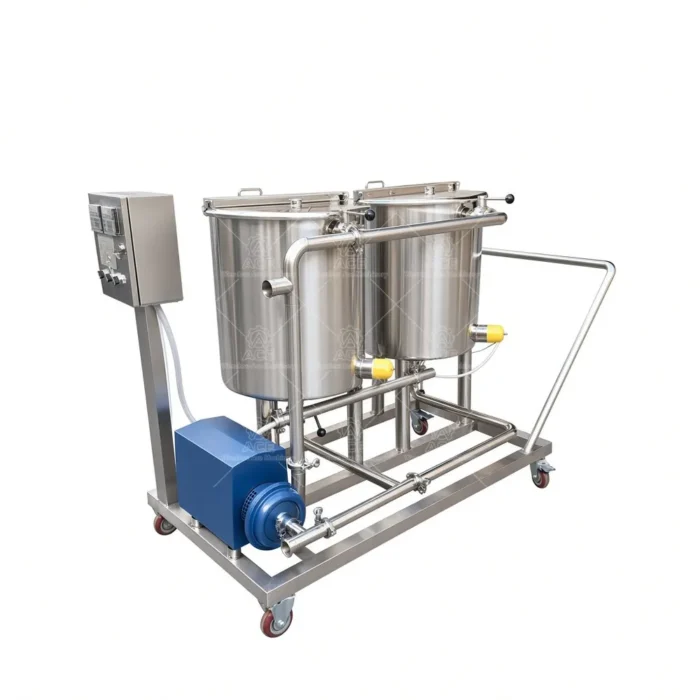 Factory Automatic Stainless Steel CIP Cleaning Cart with Pump and Sterilizer - Image 4