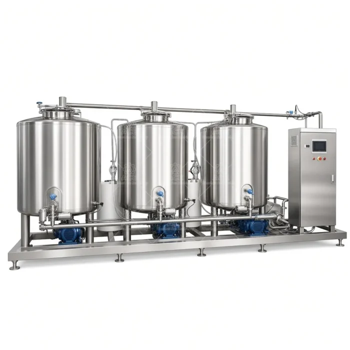 100L Mobile CIP Cart Stainless Steel Clean in Place System with Washer Pump - Image 2