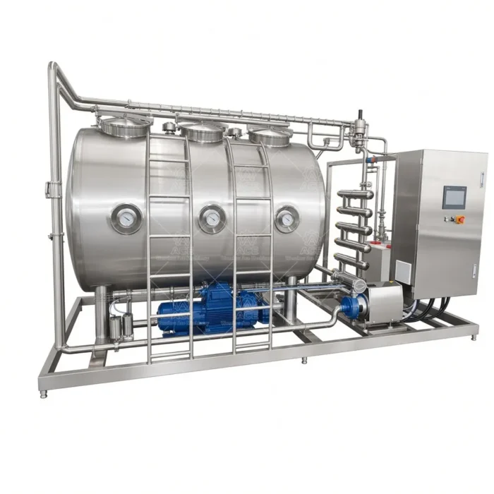 100L Mobile CIP Cart Stainless Steel Clean in Place System with Washer Pump - Image 3
