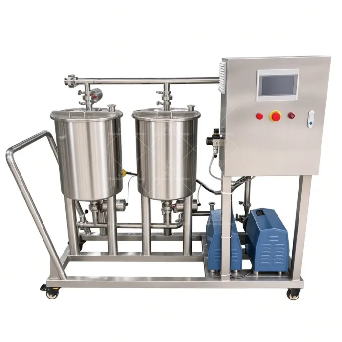 100L Mobile CIP Cart Stainless Steel Clean in Place System with Washer Pump - Image 5