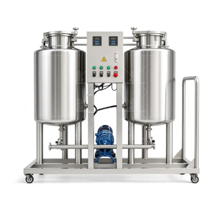 Sistema CIP em Aço Inoxidável para Produção de Laticínios e Leite | Unidade de Limpeza Asséptica - Imagem 6