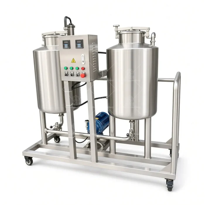 1200L Three-Tank Automatic CIP System 304/316L Acid/Base - Image 5