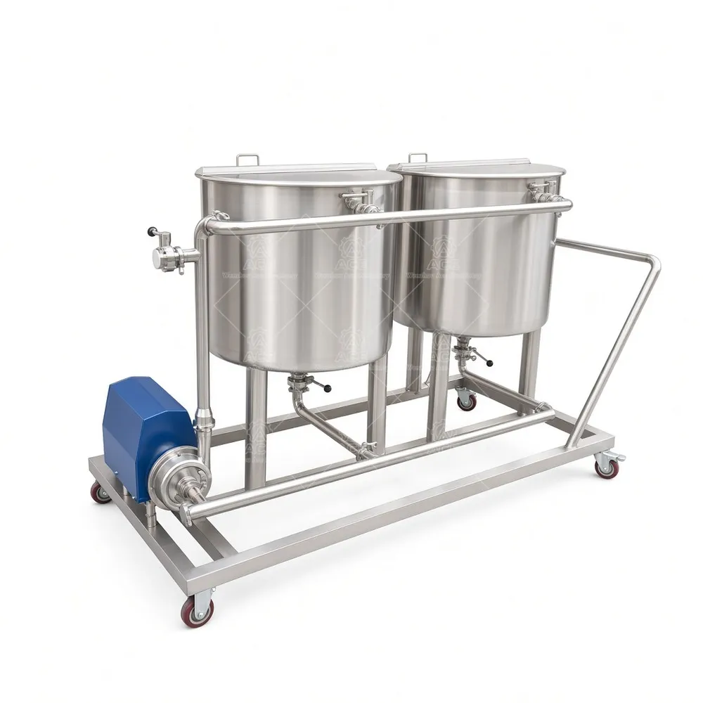 500L Steam-Heated Stainless Steel CIP System, Explosion-Proof Pneumatic