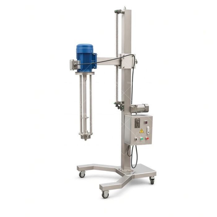 2.2KW SS316L Movable Lifting High Shear Homogenizer Mixer Batch Dispersing - Image 6