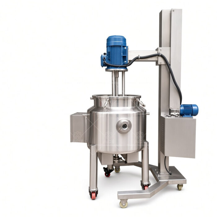 Mobile Lift High Shear Homogenizer Mixer per Salse Alimentari Gomma Xantano Olio di Silicone - immagine 4