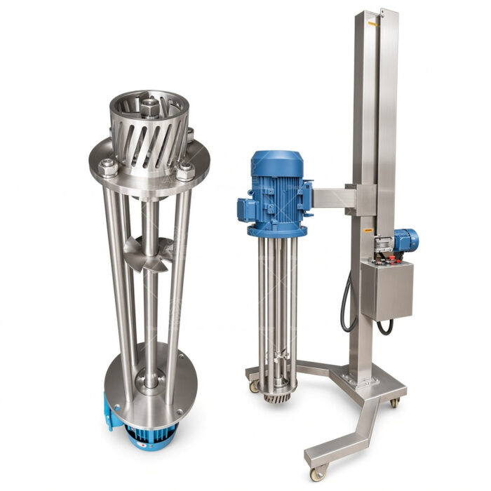 Mobile Pneumatic Lift High Shear Rotor Stator Mixer for Creams and Shampoos - Image 6