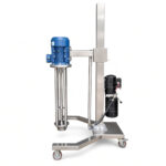 Sanitary Pneumatic Lift High Shear Dispersing Emulsifier Homogenizer Batch Mixer - Image 4